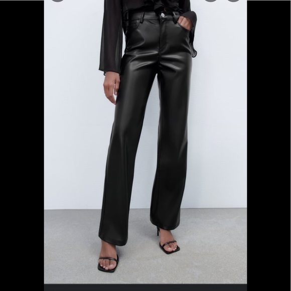 Zara Pants & Jumpsuits Zara Faux Leather Francoise Pants Poshmark